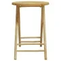 Juego bistró plegable de bambú 3 pzas con cojines blanco crema by vidaXL, Garden sets - Ref: Foro24-3208939, Price: 187,99 €,...