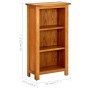 vidaX Regal aus massivem Eichenholz 45 x 22,5 x 82 cm von vidaXL, Bücherregale und Regale - Ref: Foro24-289186, Preis: 111,25...