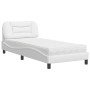 Bett mit weißer Kunstledermatratze 90x200 cm von vidaXL, Betten und Lattenroste - Ref: Foro24-3208697, Preis: 295,57 €, Rabat...