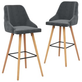 Kitchen stools 2 units dark gray velvet by vidaXL, Kitchen stools - Ref: Foro24-289555, Price: 205,26 €, Discount: %