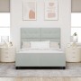 Estructura de cama Gris claro 140 x 200 cm Terciopelo