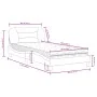 Bed with gray synthetic leather mattress 100x200 cm by vidaXL, Beds and slatted bases - Ref: Foro24-3208706, Price: 334,57 €,...