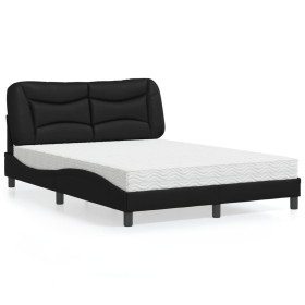 Bett mit schwarzer Kunstledermatratze 120x200 cm von vidaXL, Betten und Lattenroste - Ref: Foro24-3208710, Preis: 370,67 €, R...