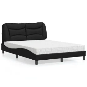 Bett mit schwarzer Kunstledermatratze 120x200 cm von vidaXL, Betten und Lattenroste - Ref: Foro24-3208710, Preis: 364,45 €, R...
