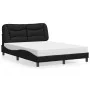 Bett mit schwarzer Kunstledermatratze 120x200 cm von vidaXL, Betten und Lattenroste - Ref: Foro24-3208710, Preis: 364,45 €, R...