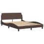Bett mit brauner Kunstledermatratze 120x200 cm von vidaXL, Betten und Lattenroste - Ref: Foro24-3208712, Preis: 385,01 €, Rab...