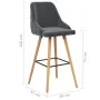 Kitchen stools 2 units dark gray velvet by vidaXL, Kitchen stools - Ref: Foro24-289555, Price: 201,61 €, Discount: %