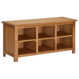 Mueble zapatero de madera maciza de roble 90x37x45 cm