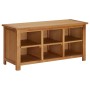 Mueble zapatero de madera maciza de roble 90x37x45 cm by vidaXL, Shoe racks and shoe organizers - Ref: Foro24-289189, Price: ...