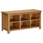Mueble zapatero de madera maciza de roble 90x37x45 cm by vidaXL, Shoe racks and shoe organizers - Ref: Foro24-289189, Price: ...