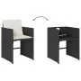 Garten-Essgruppe 9-teilig mit schwarzen Polstern aus synthetischem Rattan von vidaXL, Gartensets - Ref: Foro24-3277910, Preis...