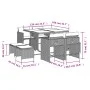 Garten-Essgruppe 9-teilig mit schwarzen Polstern aus synthetischem Rattan von vidaXL, Gartensets - Ref: Foro24-3277910, Preis...