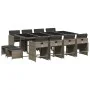 Set comedor de jardín con cojines 13 pzas ratán sintético gris by vidaXL, Garden sets - Ref: Foro24-3277927, Price: 807,64 €,...