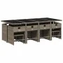 Set comedor de jardín con cojines 13 pzas ratán sintético gris by vidaXL, Garden sets - Ref: Foro24-3277927, Price: 807,64 €,...