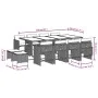 Set comedor de jardín con cojines 13 pzas ratán sintético gris by vidaXL, Garden sets - Ref: Foro24-3277927, Price: 807,64 €,...