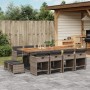 Set comedor de jardín con cojines 13 pzas ratán sintético gris by vidaXL, Garden sets - Ref: Foro24-3277933, Price: 712,35 €,...