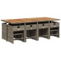 Set comedor de jardín con cojines 13 pzas ratán sintético gris by vidaXL, Garden sets - Ref: Foro24-3277933, Price: 712,35 €,...