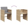 Set comedor de jardín 9 pzas con cojines ratán sintético beige by vidaXL, Garden sets - Ref: Foro24-3277967, Price: 446,77 €,...
