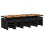 Set comedor de jardín con cojines 15 pzas ratán sintético negro by vidaXL, Garden sets - Ref: Foro24-3277946, Price: 826,09 €...