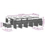 Set comedor de jardín con cojines 15 pzas ratán sintético negro by vidaXL, Garden sets - Ref: Foro24-3277946, Price: 826,09 €...