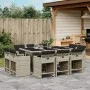 Set de comedor de jardín 11 pzas y cojines ratán sintético gris by vidaXL, Garden sets - Ref: Foro24-3277978, Price: 602,50 €...