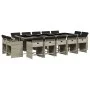 Set comedor jardín y cojines 15 pzas ratán sintético gris claro by vidaXL, Garden sets - Ref: Foro24-3278002, Price: 916,95 €...