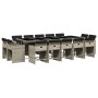 Set comedor jardín y cojines 15 pzas ratán sintético gris claro by vidaXL, Garden sets - Ref: Foro24-3278002, Price: 894,02 €...