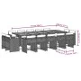 Set comedor jardín y cojines 15 pzas ratán sintético gris claro by vidaXL, Garden sets - Ref: Foro24-3278002, Price: 916,95 €...
