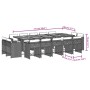 Set comedor jardín y cojines 15 pzas ratán sintético gris claro by vidaXL, Garden sets - Ref: Foro24-3278002, Price: 894,02 €...
