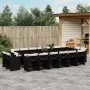 Gartenmöbel-Set, 17-teilig, mit schwarzen Polstern aus synthetischem Rattan von vidaXL, Gartensets - Ref: Foro24-3278009, Pre...