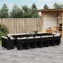 Set de muebles jardín 17 pzas con cojines ratán sintético negro by vidaXL, Garden sets - Ref: Foro24-3278009, Price: 1,00 €, ...