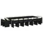 Gartenmöbel-Set, 17-teilig, mit schwarzen Polstern aus synthetischem Rattan von vidaXL, Gartensets - Ref: Foro24-3278009, Pre...