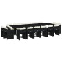 Set de muebles jardín 17 pzas con cojines ratán sintético negro by vidaXL, Garden sets - Ref: Foro24-3278009, Price: 1,00 €, ...