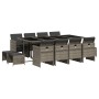 Garten-Essgruppe mit 13-teiligen Kissen aus grauem synthetischem Rattan. von vidaXL, Gartensets - Ref: Foro24-3277747, Preis:...