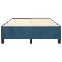 Estructura de cama sin colchón terciopelo azul oscuro 120x200cm