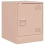 Mesita de noche acero rosa 34,5x39x44 cm von vidaXL, Nachttische - Ref: Foro24-841609, Preis: 54,34 €, Rabatt: %
