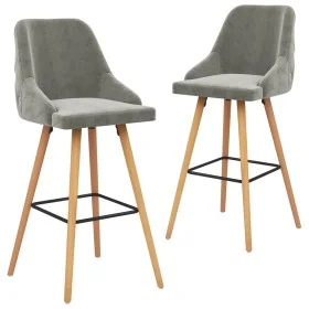Light gray velvet kitchen stools, set of 2 units. by vidaXL, Kitchen stools - Ref: Foro24-289464, Price: 187,83 €, Discount: %