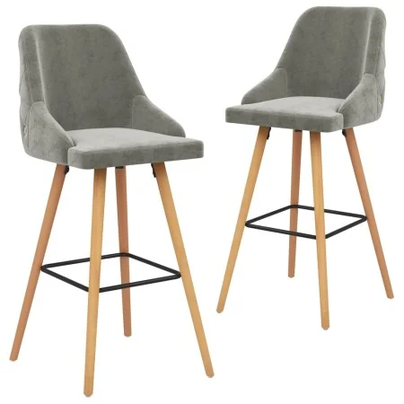 Küchenhocker 2 Einheiten hellgrauer Samt von vidaXL, Küchenhocker - Ref: Foro24-289464, Preis: 187,83 €, Rabatt: %