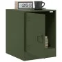 Mesitas de noche 2 unidades acero verde oliva 34,5x39x44 cm de vidaXL, Mesitas de noche - Ref: Foro24-841616, Precio: 63,62 €...