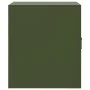 Mesitas de noche 2 unidades acero verde oliva 34,5x39x44 cm de vidaXL, Mesitas de noche - Ref: Foro24-841616, Precio: 63,62 €...