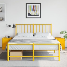 Mesitas de noche 2 uds acero amarillo mostaza 34,5x39x44 cm de vidaXL, Mesitas de noche - Ref: Foro24-841614, Precio: 71,28 €...
