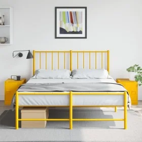 Mesitas de noche 2 uds acero amarillo mostaza 34,5x39x44 cm by vidaXL, Nightstands - Ref: Foro24-841614, Price: 63,49 €, Disc...