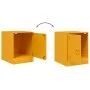 Mesitas de noche 2 uds acero amarillo mostaza 34,5x39x44 cm by vidaXL, Nightstands - Ref: Foro24-841614, Price: 63,46 €, Disc...