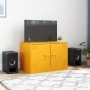 Fernsehmöbel aus senfgelbem Stahl 67x39x44 cm von vidaXL, TV-Möbel - Ref: Foro24-841637, Preis: 61,55 €, Rabatt: %