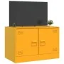 Mueble para TV de acero amarillo mostaza 67x39x44 cm by vidaXL, TV Furniture - Ref: Foro24-841637, Price: 60,97 €, Discount: %
