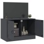 Mueble para TV de acero gris antracita 67x39x44 cm de vidaXL, Muebles TV - Ref: Foro24-841635, Precio: 61,30 €, Descuento: %