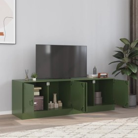 Muebles para TV 2 unidades acero verde oliva 67x39x44 cm by vidaXL, TV Furniture - Ref: Foro24-841640, Price: 121,65 €, Disco...
