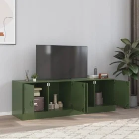 Muebles para TV 2 unidades acero verde oliva 67x39x44 cm by vidaXL, TV Furniture - Ref: Foro24-841640, Price: 120,36 €, Disco...