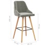 Küchenhocker 2 Einheiten hellgrauer Samt von vidaXL, Küchenhocker - Ref: Foro24-289464, Preis: 191,74 €, Rabatt: %