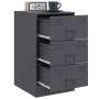 Nachttisch aus anthrazitgrauem Stahl, 34,5x39x62 cm. von vidaXL, Nachttische - Ref: Foro24-841779, Preis: 87,47 €, Rabatt: %